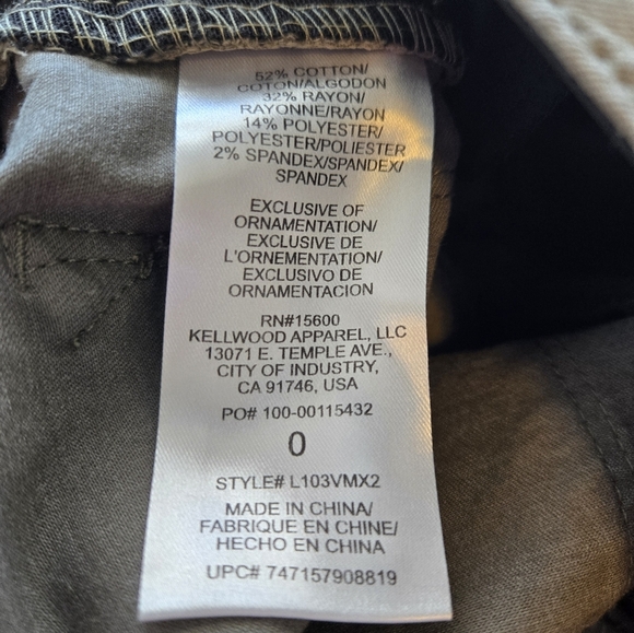 Wit & Wisdom Womens "AB"Solution Pants Sz 0 Green-Tan Ankle Skimmer Casual - Picture 11 of 12